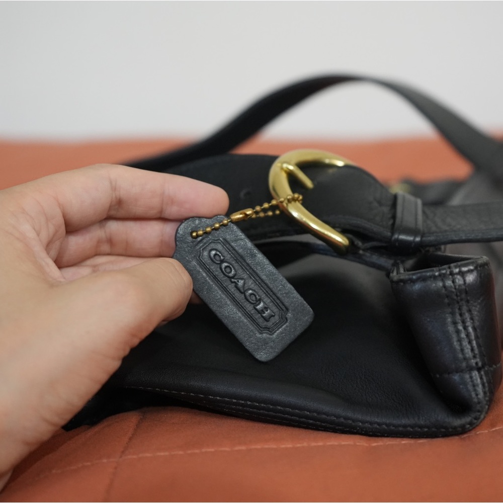 COACH black and gold tote